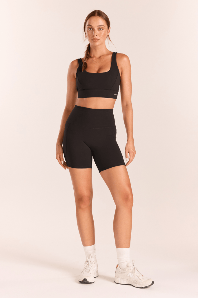 Routine Pocket 6 Inch Short (Compressive fit) - Deep Black