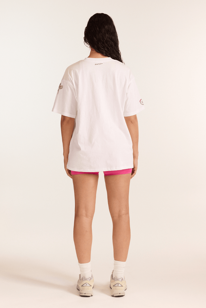 Leisure Club Tee - White / Orchid