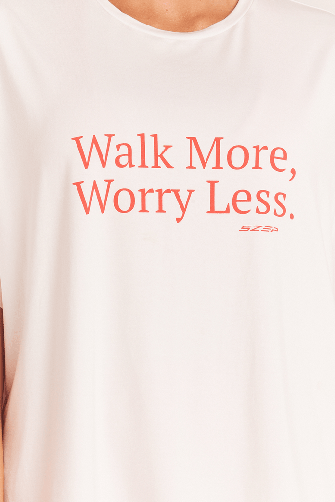 Walk More Tee - White